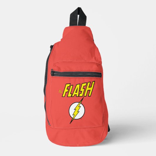 The Flash Name & Lightning Bolt Logo スリングバッグ (正面)