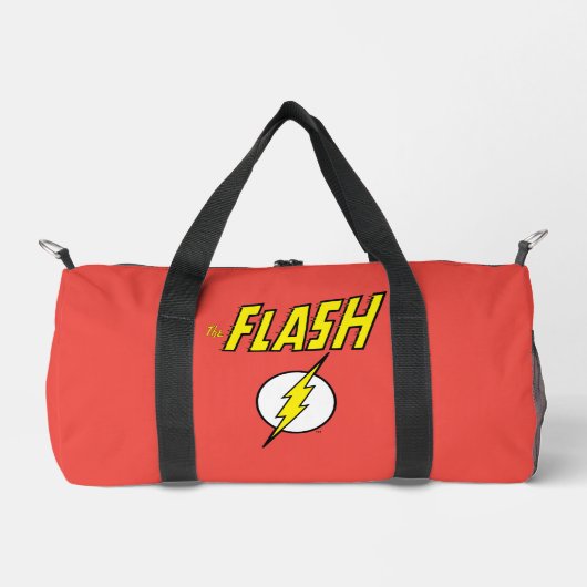 The Flash Name & Lightning Bolt Logo ダッフルバッグ (正面)