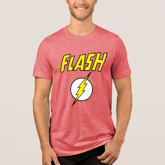 The Flash Name & Lightning Bolt Logo トライブレンドＴシャツ (正面)
