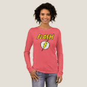 The Flash Name & Lightning Bolt Logo トライブレンドＴシャツ (正面全体)