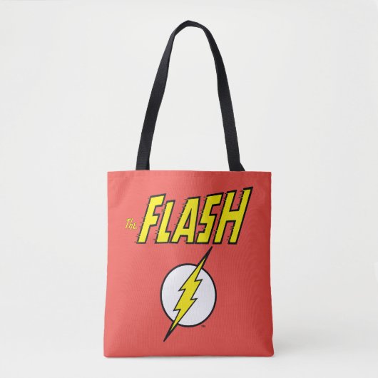 The Flash Name & Lightning Bolt Logo トートバッグ (正面)