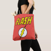 The Flash Name & Lightning Bolt Logo トートバッグ (クローズアップ)