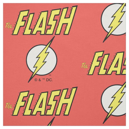 The Flash Name & Lightning Bolt Logo ファブリック (見本)