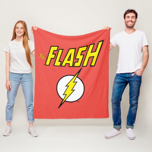 The Flash Name & Lightning Bolt Logo フリースブランケット (インサイチュ)