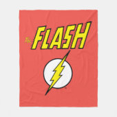 The Flash Name & Lightning Bolt Logo フリースブランケット (正面)