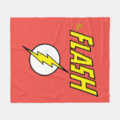 The Flash Name & Lightning Bolt Logo フリースブランケット (正面(横))