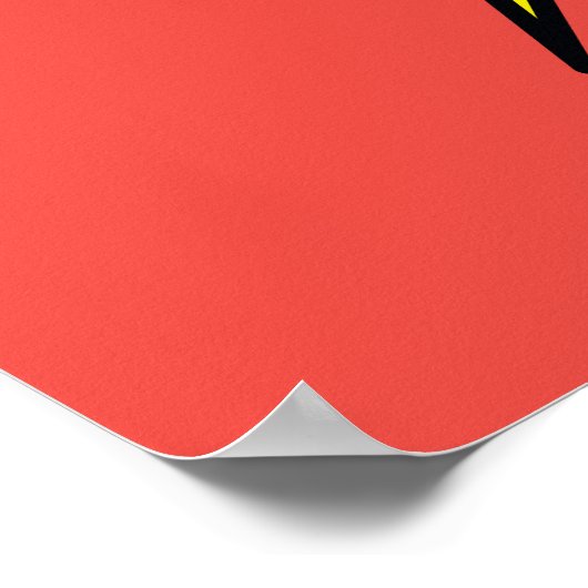 The Flash Name & Lightning Bolt Logo ポスター (角)