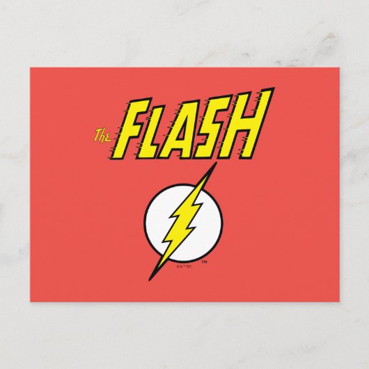 The Flash Name & Lightning Bolt Logo ポストカード (正面)