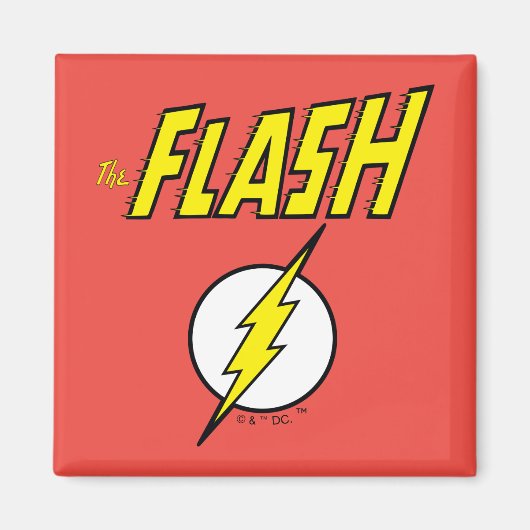 The Flash Name & Lightning Bolt Logo マグネット (正面)