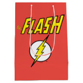The Flash Name & Lightning Bolt Logo ミディアムペーパーバッグ (裏面)