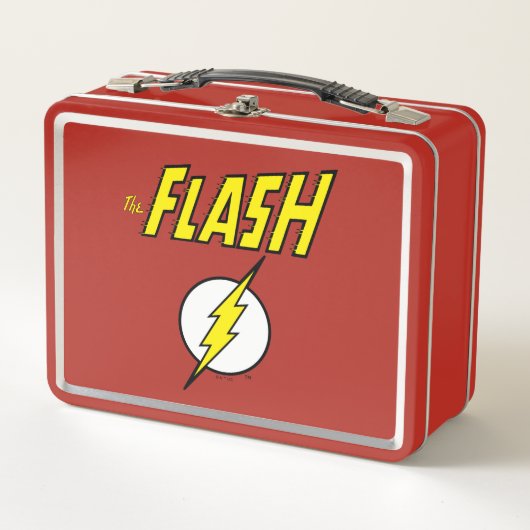The Flash Name & Lightning Bolt Logo メタルランチボックス (正面)