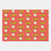 The Flash Name & Lightning Bolt Logo ラッピングペーパーシート (正面2)