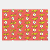 The Flash Name & Lightning Bolt Logo ラッピングペーパーシート (正面)