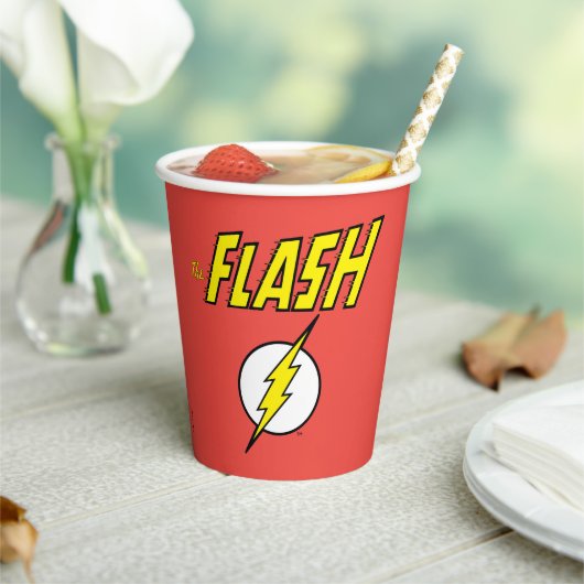 The Flash Name & Lightning Bolt Logo 紙コップ (インサイチュ)