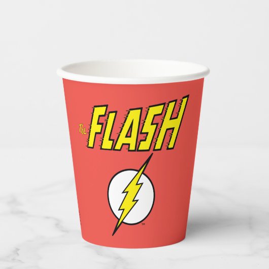 The Flash Name & Lightning Bolt Logo 紙コップ (正面)