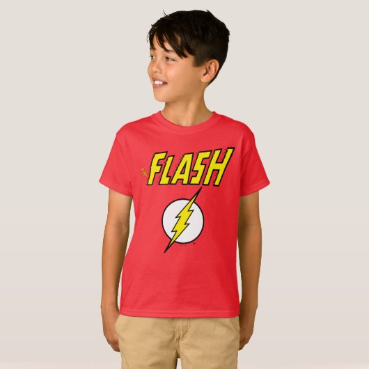The Flash Name & Lightning Bolt Logo Tシャツ (正面フル)