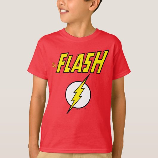 The Flash Name & Lightning Bolt Logo Tシャツ (正面)