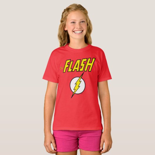 The Flash Name & Lightning Bolt Logo Tシャツ (正面フル)
