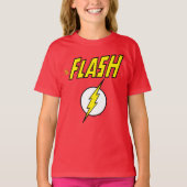 The Flash Name & Lightning Bolt Logo Tシャツ (正面)