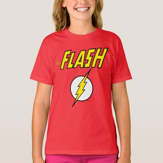 The Flash Name & Lightning Bolt Logo Tシャツ (正面)