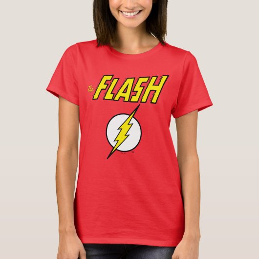 The Flash Name & Lightning Bolt Logo Tシャツ (正面)