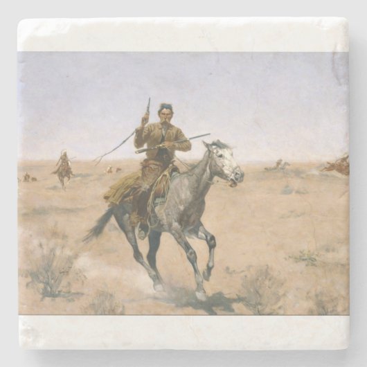 The Flight Frederic Remington ストーンコースター (正面)