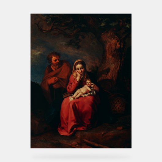 The Flight into Egypt by Abraham Bloemaert  アクリルサイン (正面)