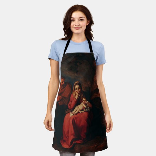 The Flight into Egypt by Abraham Bloemaert エプロン (着用した状態)