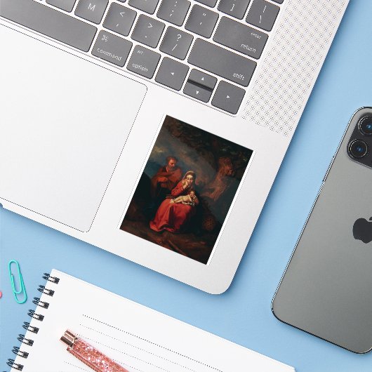 The Flight into Egypt by Abraham Bloemaert  シール (ノートパソコンとiPhone)