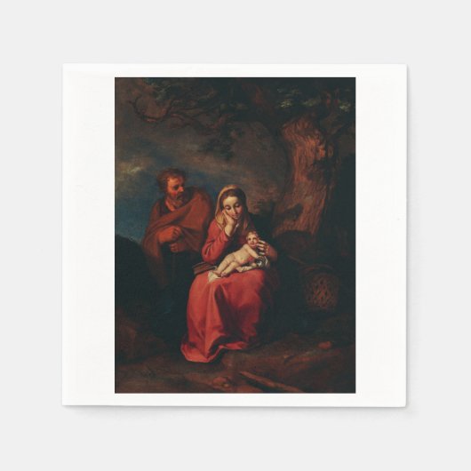 The Flight into Egypt by Abraham Bloemaert  スタンダードカクテルナプキン (正面)