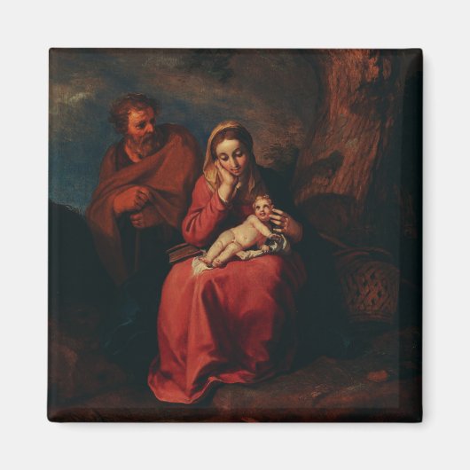 The Flight into Egypt by Abraham Bloemaert  マグネット (正面)