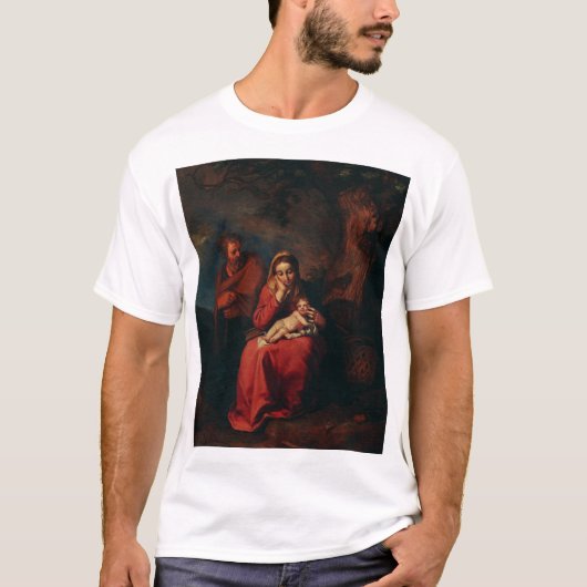 The Flight into Egypt by Abraham Bloemaert Tシャツ (正面)