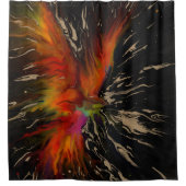 The Flight of the Phoenix – Fiery Abstract Rebirth シャワーカーテン (正面)