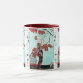 THE FLIGHTY BIRD,美しいファッション/幾何学的な渦巻き マグカップ (中央)