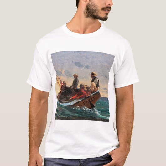 The Flirt (1874) by WinslowHomer. Tシャツ (正面)