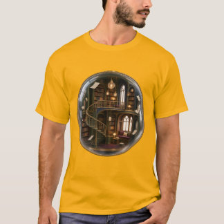 The Floating Library Surreal Fantasy Art Tシャツ