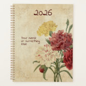 The "Flora's Fanfare" Carnation Planner プランナー手帳 (正面)