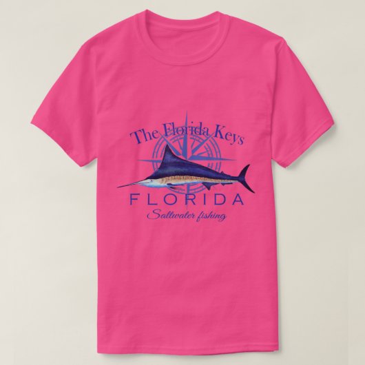 The Florida Keys Florida Sailfish Billfish Saltwat Tシャツ (デザイン正面)