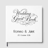 The Flourished Script Wedding Guest Book ゲストブック (正面)