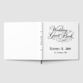The Flourished Script Wedding Guest Book ゲストブック (全面)