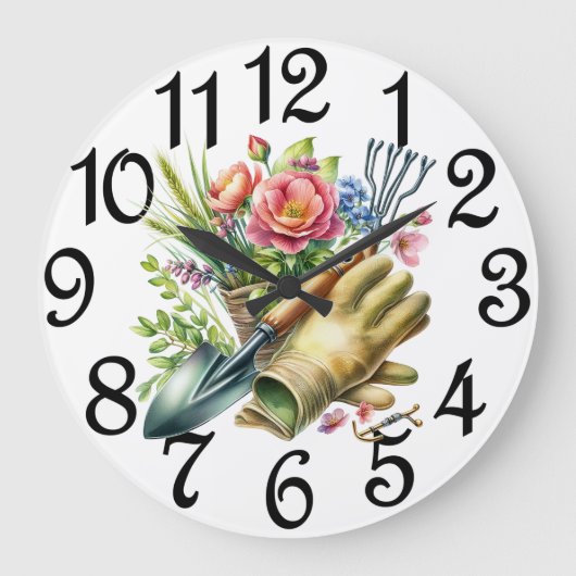 The Flower Garden Large Clock ラージ壁時計 (正面)