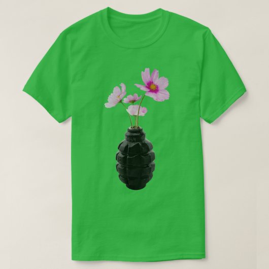 the flower of peace design sticker tシャツ (デザイン正面)