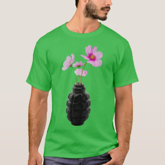the flower of peace design sticker tシャツ