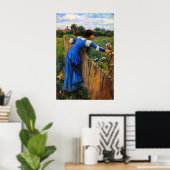 The Flower Picker by John William Waterhouse ポスター (ホームオフィス)