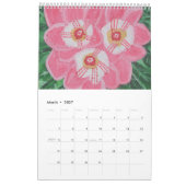 The Flower Year Calendar  カレンダー (3月 2027)