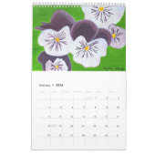 The Flower Year Calendar  カレンダー (1月 2026)