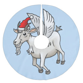 The Flying Christmas Goat ブラッシュドポリエステルツリースカート