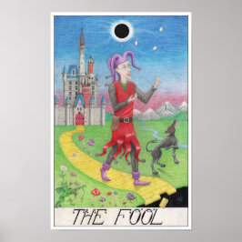 The Fool tarot card ポスター