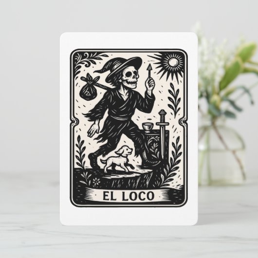 The Fool Tarot Card Art Print 招待状 (スタンド正面)