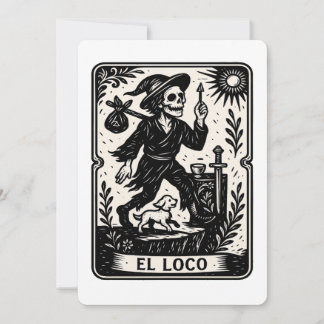 The Fool Tarot Card Art Print 招待状